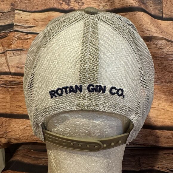 1925 COTTON CO Vintage Style Baseball Hat Khaki Green Snapback Cap Adjustable - Picture 3 of 8